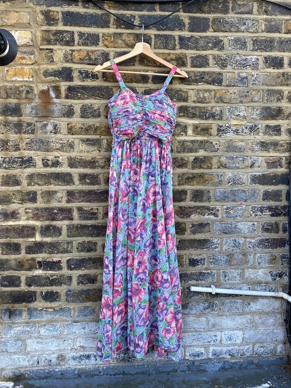 Vintage 1950's floral cotton gauze strappy sundres