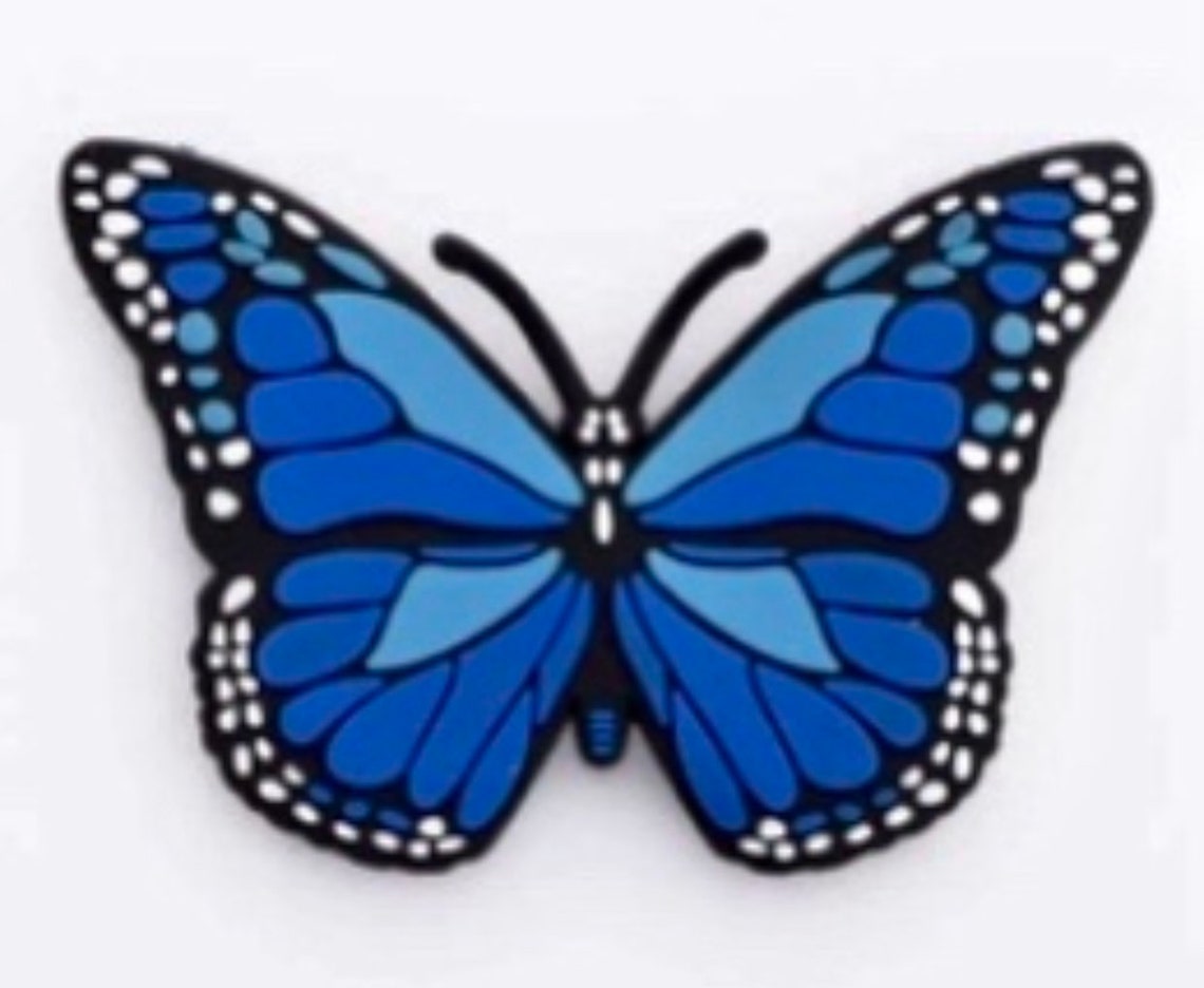 Croc Charms Butterfly Clog Charms Blue Butterfly Shoe Etsy