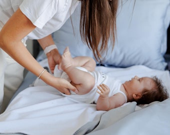 Waterproof Baby Changing Underpad, Reusable Newborn Diaper Change Mat, Travel Mat, Portable, Organic Muslin, Bed Surface Protection