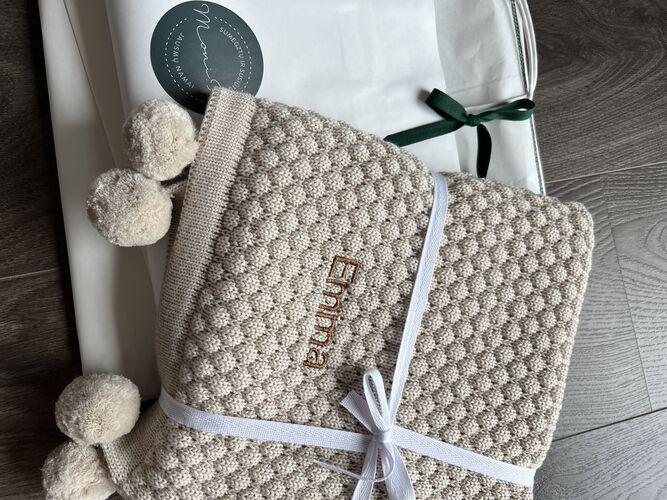 Coperta Per Neonati In Lana Merino Biologica Disana - Motivo Nido D'Ape, Morbida, Senza Cuciture, Made In Germany - Foto 9