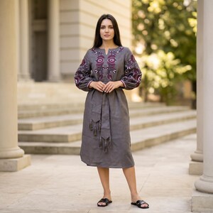 linen corset dress Isla