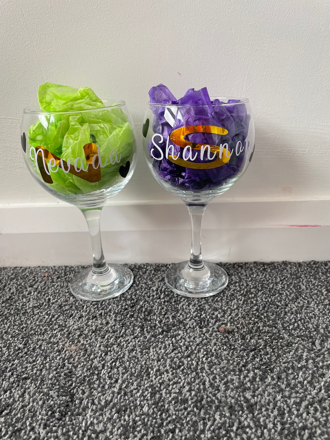 Personalised gin glass funny quotes any name any number/age Etsy