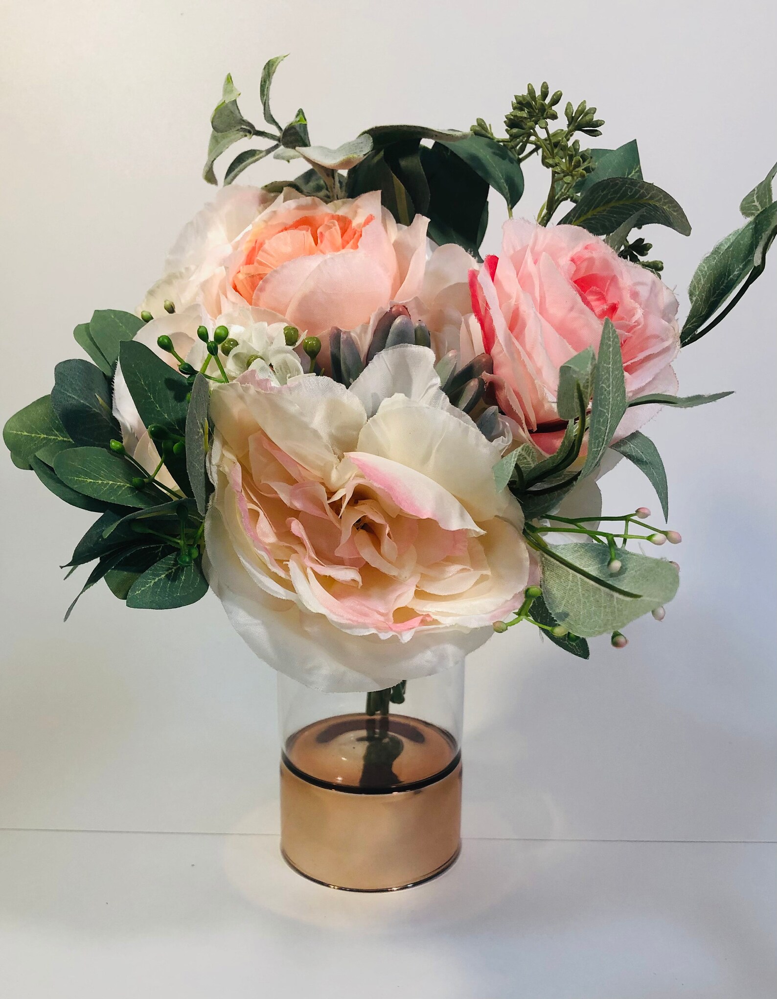 Faux bouquet de fleurs/pièce maîtresse ruban bordeaux Etsy