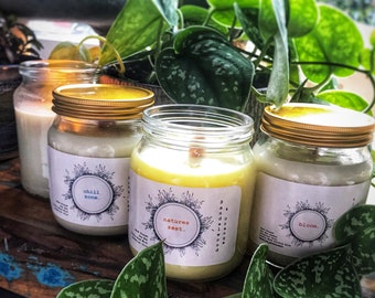 100% Natural Aromatherapy Candles with Essential Oils & Crackle Wood Wick