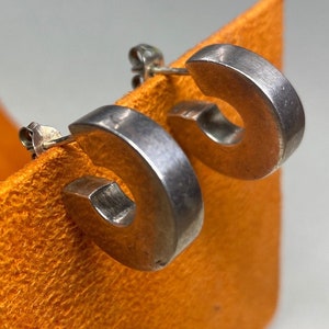 Chunky Sterling silver hoop earrings
