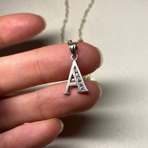 Vintage “A” Initial pendant sterling silver.