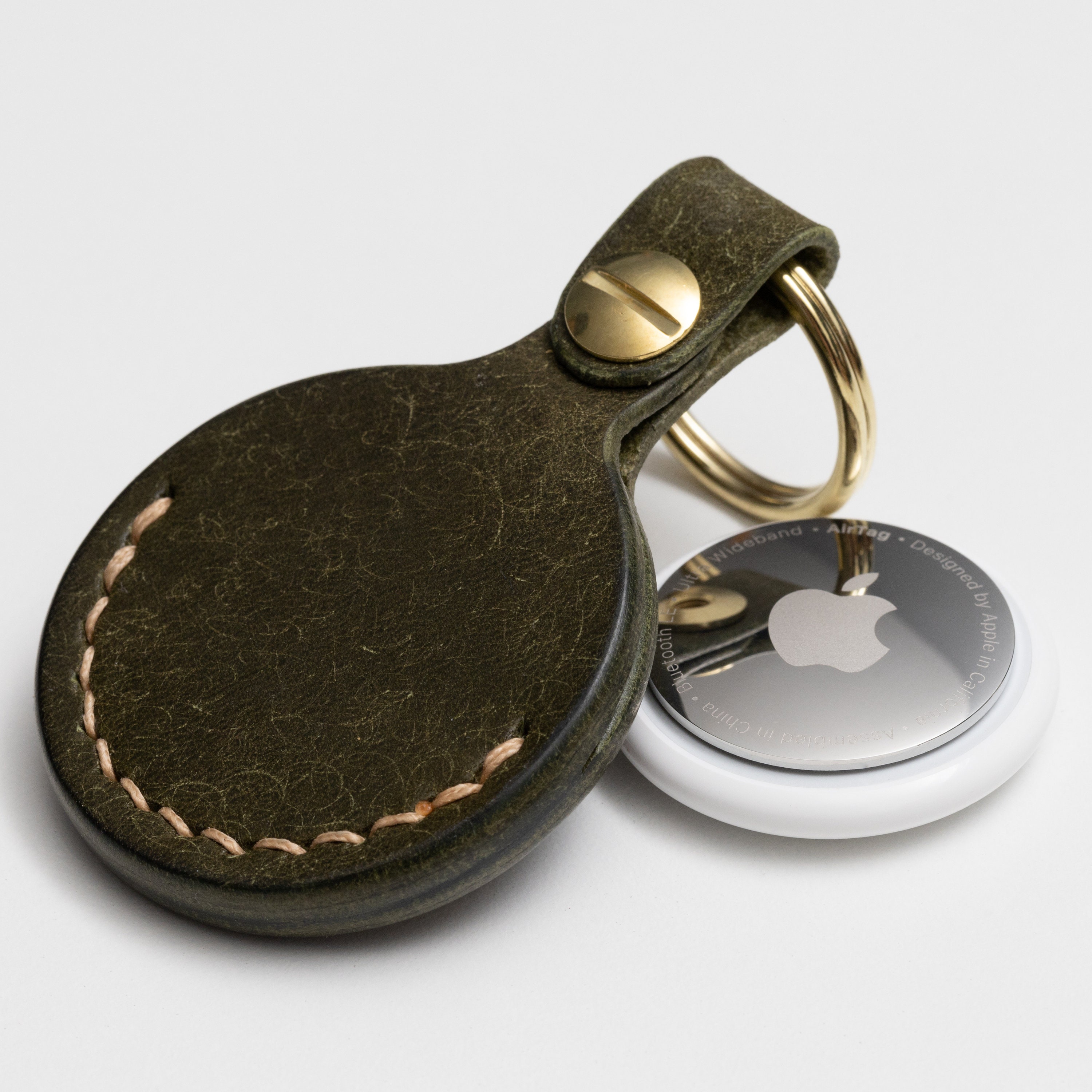 Leather Key Ring for Apple AirTag Custom Etsy