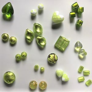 Murano Glass Beads Wholesale - Lime Mix