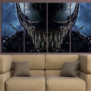 Collage art Perfect canvas Superhero on canvas Collage wall prints Superhero portrait Venom canvas Comics on canvas Large canvas art