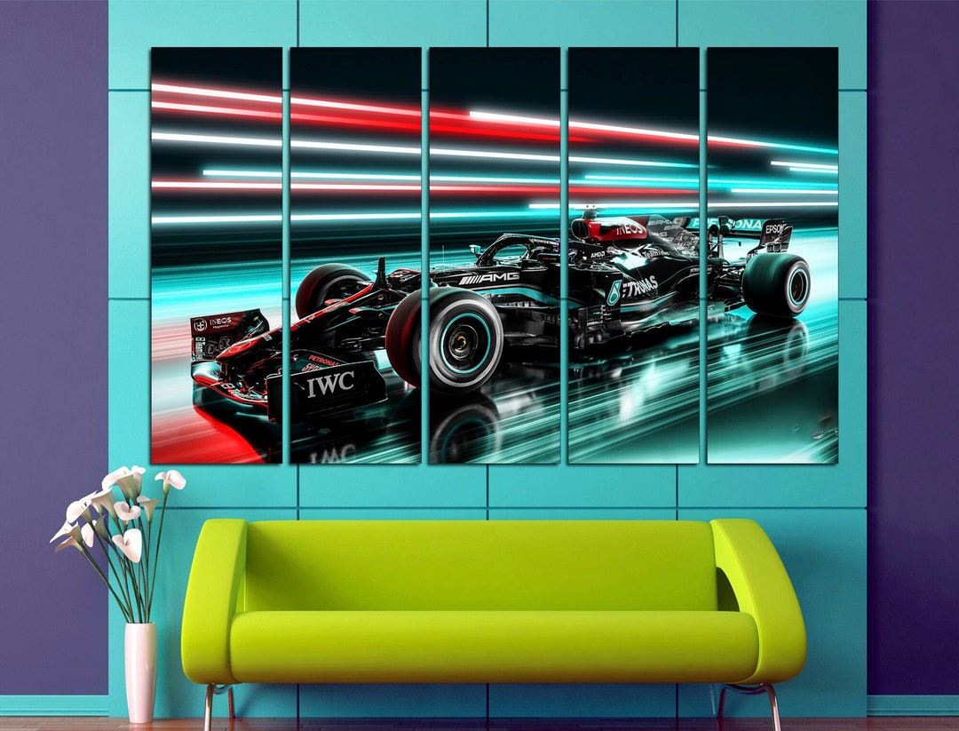 Racing Car Canvas Formula 1 Wall Art Sports Canvas Racing Wall Art Formula One Home Decor Wall