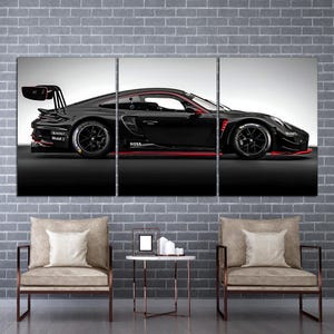 Porsche Car Art Canvas Print, Modern Decor