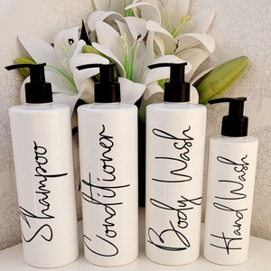 3er Set Badezimmer Pumpflaschen/Shampoo/Conditioner/Körperwäsche/Duschgel 500ml PET Pumpflaschen