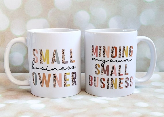 Small Business Owner Mug and Coaster Set: 11oz Ceramic Mug