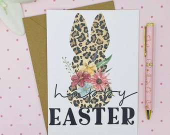 Easter Greeting Card, Easter Card, Happy Easter Card, Thank you Card, Handmade Card, Easter Egg Card, Easter Bunny Card