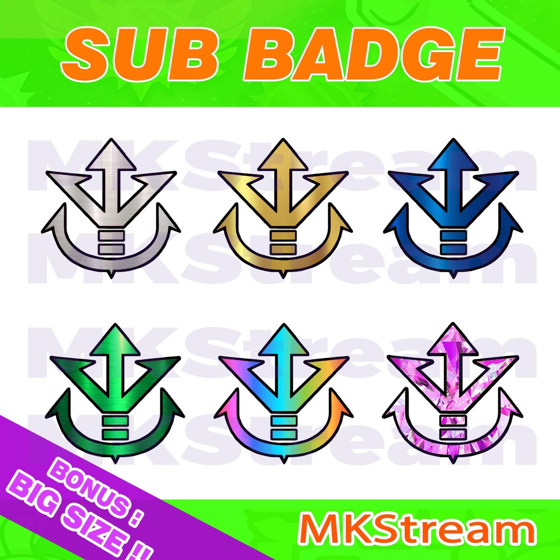 Twitch Sub Insignias Dragon Ball Vegeta Crest Paquete S mbolo Etsy