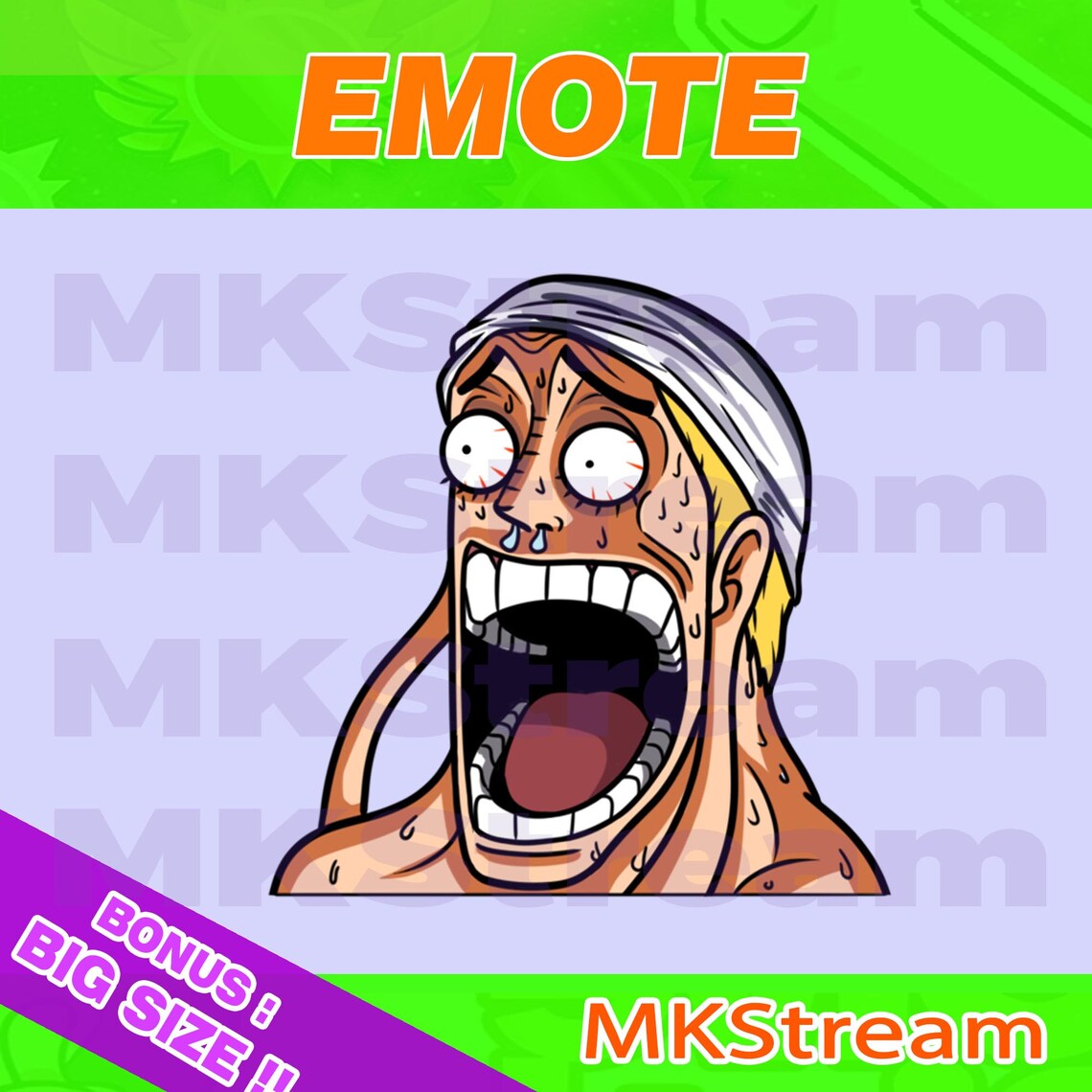 Twitch emotes one piece god enel shock face wtf Etsy