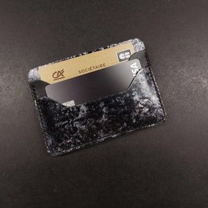 Porte cartes/ minimaliste en cuir tannage végétal Fabriqué en France/