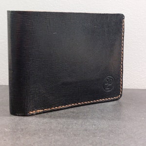 Portefeuille en cuir /Marron acajou / Noir / Marron / Fabriqué en France / Wallet leather / cadeau/