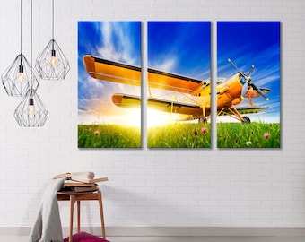 Art de l’impression d’avion, Art mural biplan historique, Impression sur toile biplan, Art d’impression de décor d’avion, Art sur toile d’avion, Impression sur toile d’avion