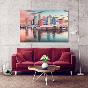 Tampa Florida Wall Art, Tampa Decor, Tampa Florida Print, Tampa Florida Canvas Art, Skyscrapers Canvas, Skyscrapers Decor, Skyscrapers Art