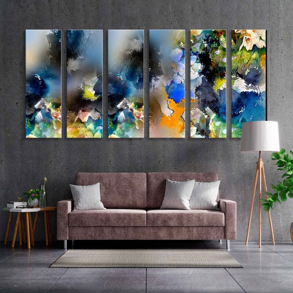 Abstraction Print. Abstract Wall Art. Blue Background Wall Art. Abstract Canvas Print. Abstract Decor Art. Abstract Art. Abstract Art Decor