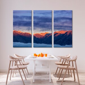 Grand Teton National Park Wyoming USA Deko Kunst, Berge Leinwand Kunst, Himmel Leinwand Kunst, Lila Hintergrund Leinwand Kunst, Bunte Himmel Druck