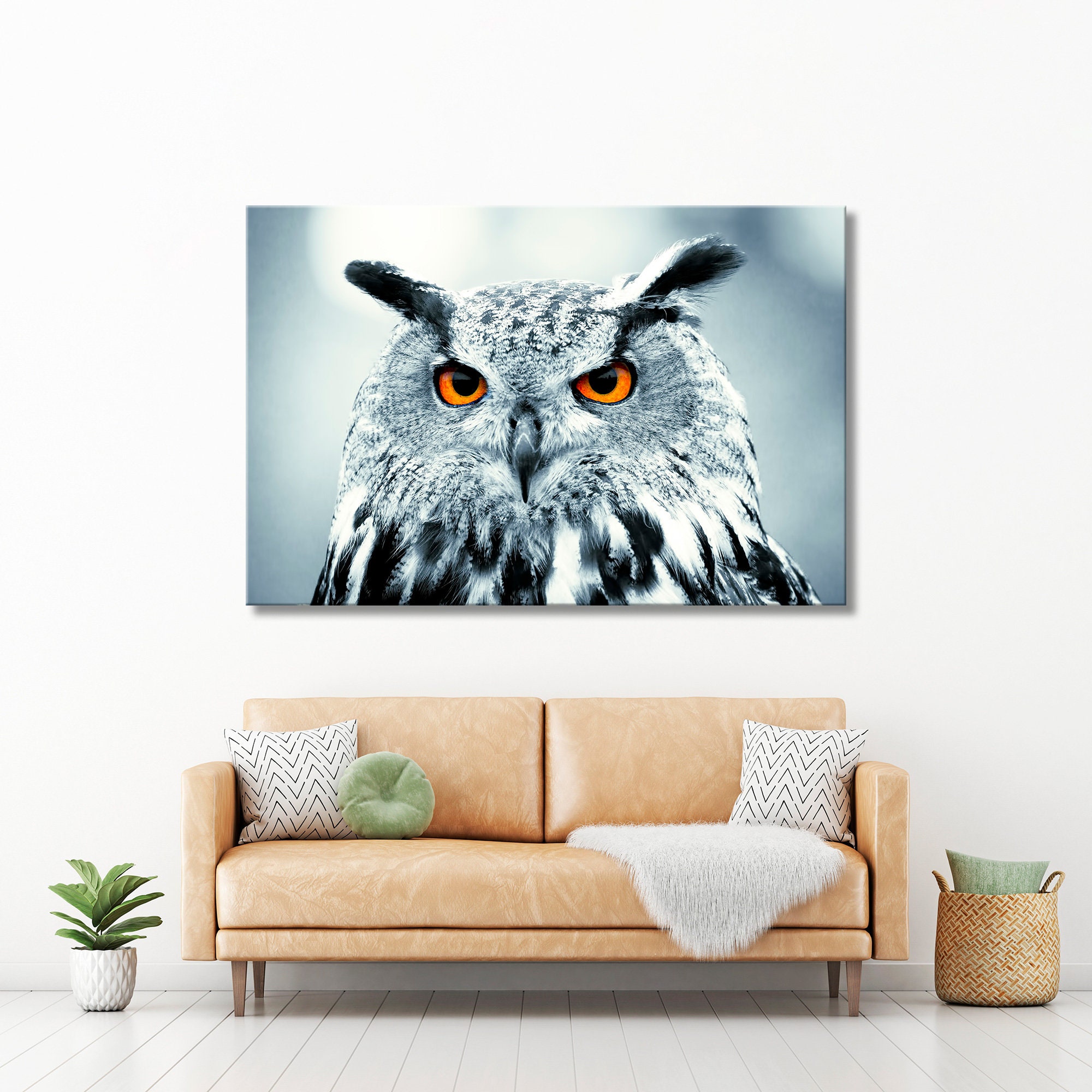 Owl Eyes Wall Art Owl Canvas Print Eyes Canvas Print Etsy UK