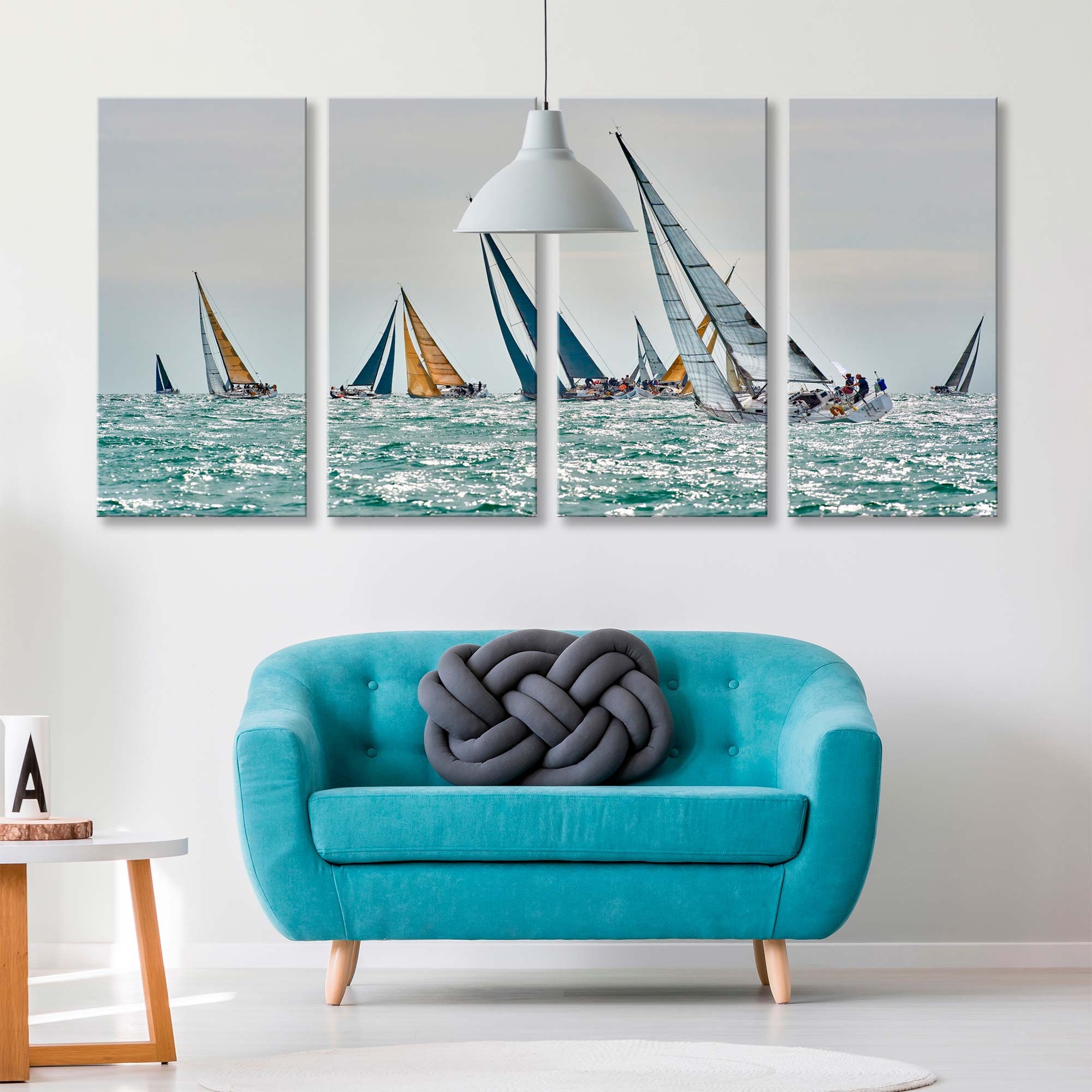Regatta Sailing Yachts Canvas Wall Art, Sea Decor - Etsy