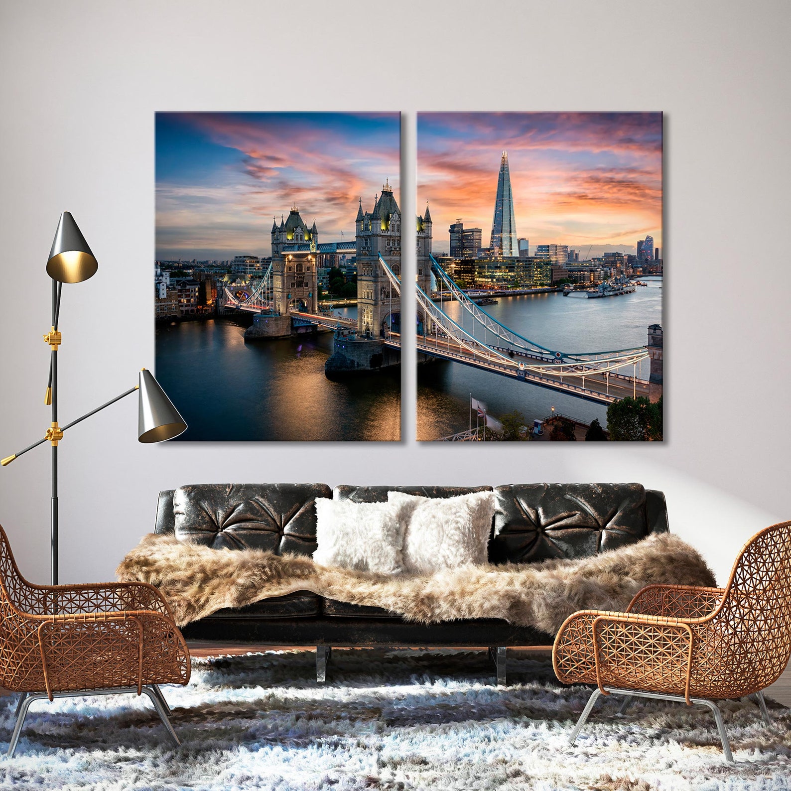 Tower Bridge Canvas Print Art London Wall Print Buildings Etsy UK