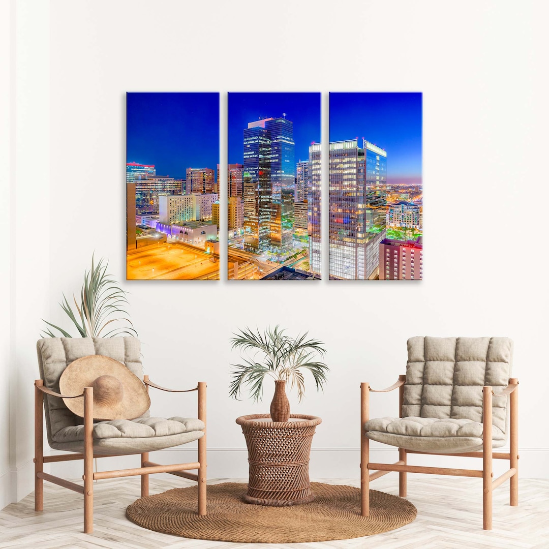 Phoenix Arizona Painting, Phoenix Arizona Art, 3 Panel Canvas, Phoenix ...
