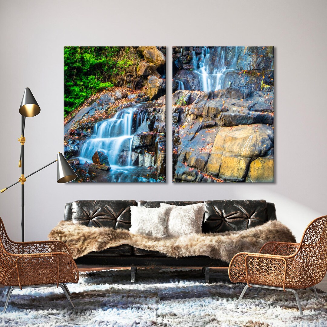 Waterfall Canvas Print, Forest Scenery Wall Art - Etsy