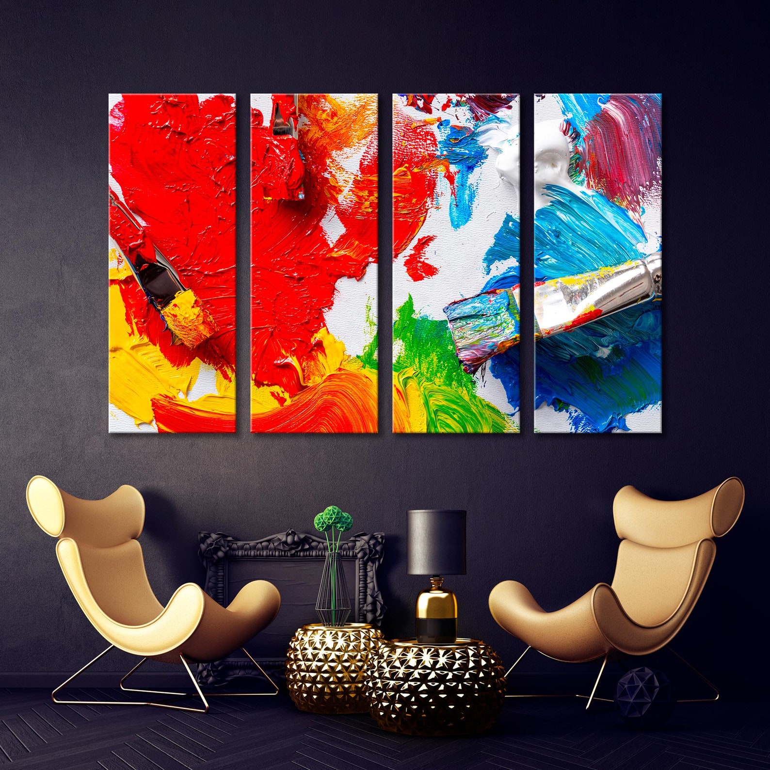 Multicolored Abstract Canvas Print Abstract Background Print - Etsy