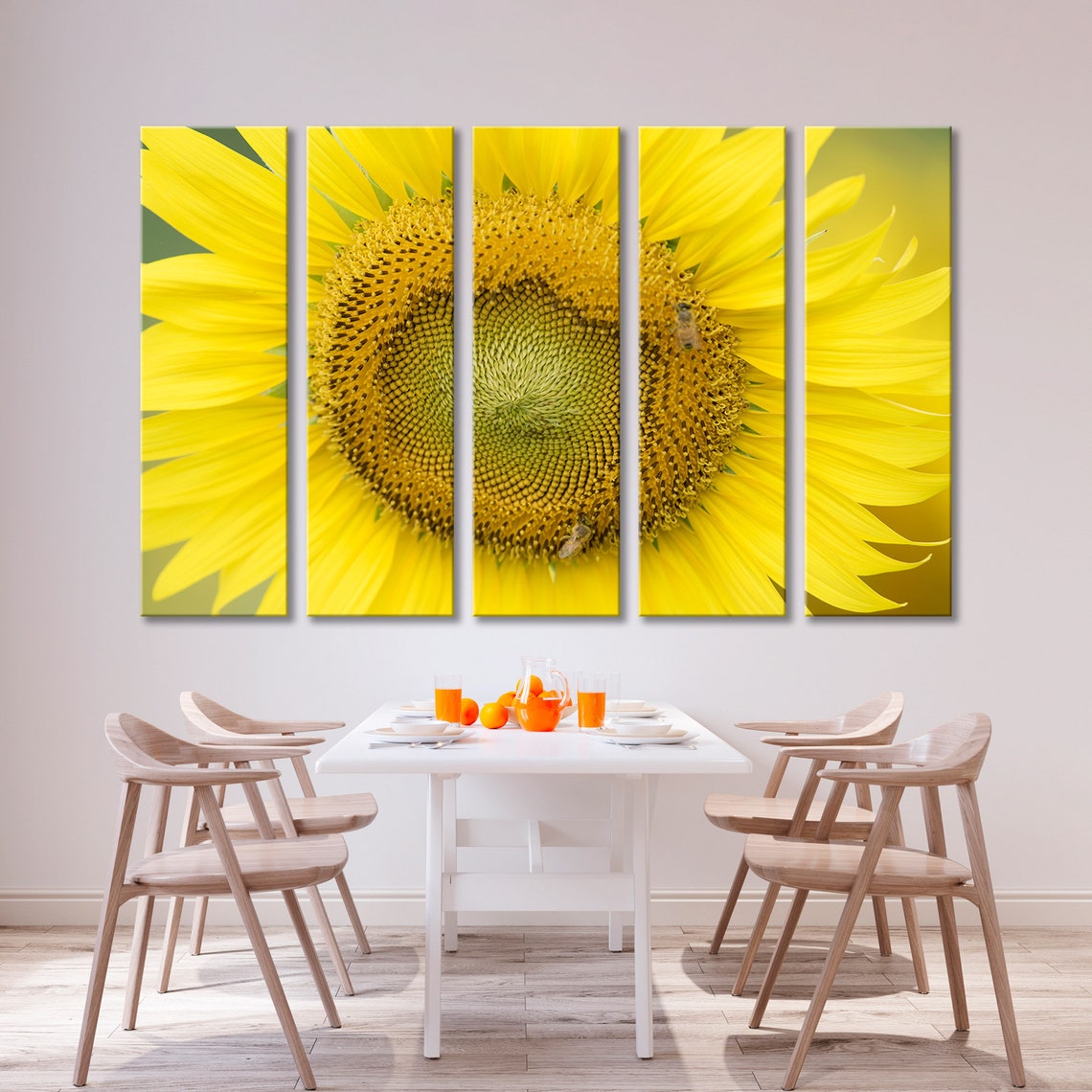 Sunflower Canvas Print Art Flower Wall Art Sunflowe Wall Etsy