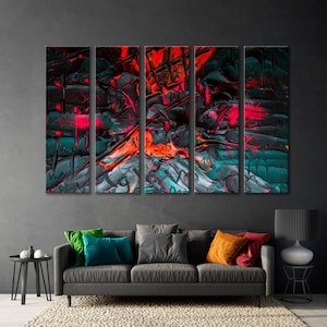 Abstract Canvas Print Art, Abstract Decor Print, Red Wall Art, Abstract Red Canvas Art, Color Canvas PrintArt