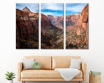 Soaring Red Decor Art, National Park Print Art, Zion National Park Print Art, Landscape Canvas Art, Nature Large Canvas, Canyon Decor Canvas