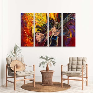Guitarists Hands Art, 5 Panels Wall, Jazz Guitarists Hands Printable, Jazz Guitarist Canvas, Guitarist Wall, Guitarist Art, Jazz Canvas Art