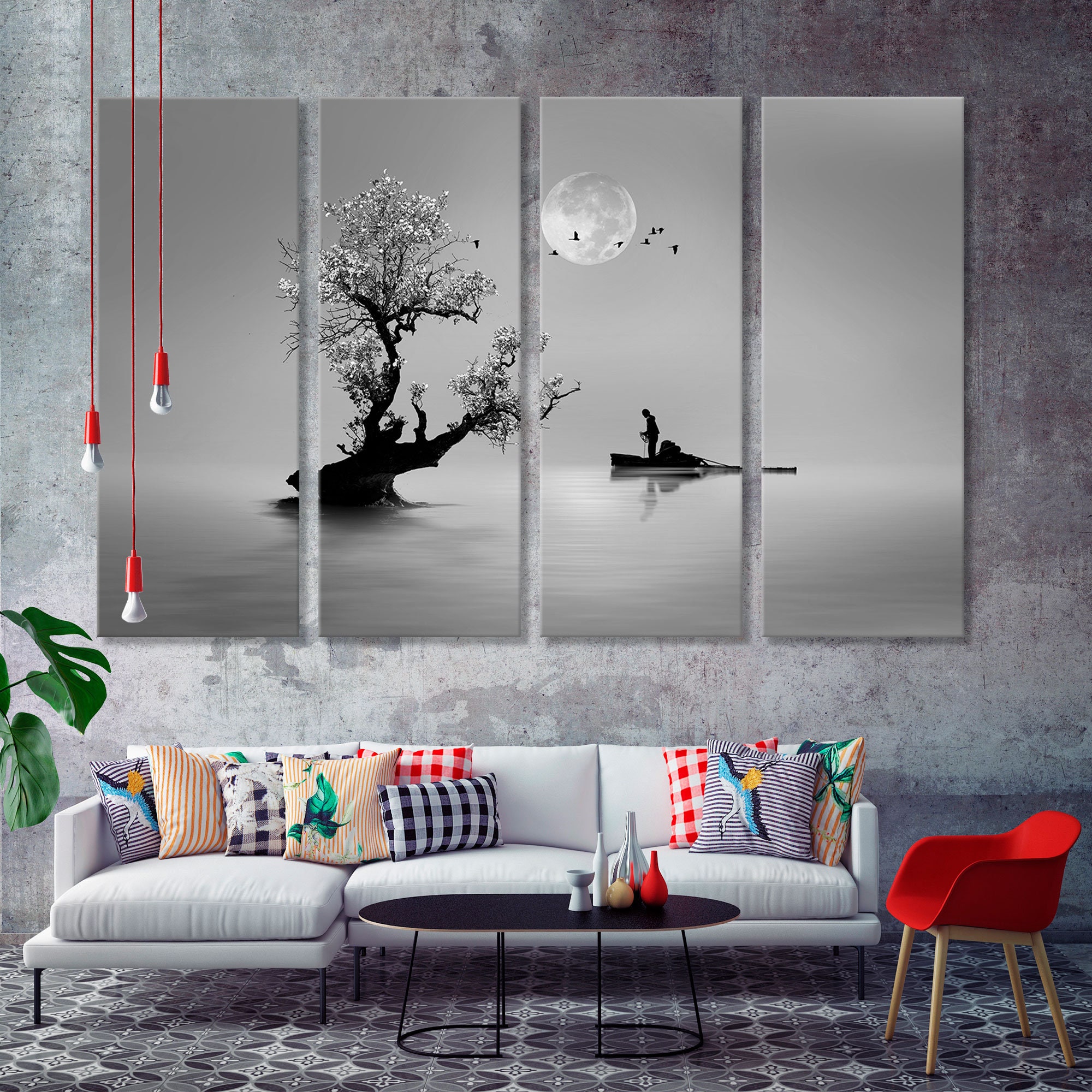 Landscape Canvas Wall Art BW Art Canvas Print Black White - Etsy UK