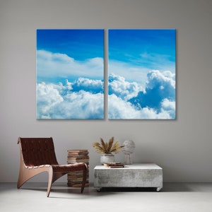 Himmel Panorama Kunst, Über Wolken Wandkunst, Himmel Druck, Himmel Kunst, Himmel Panorama Leinwand Druck, Himmel Panorama Druck, Blauer Himmel Wand, Blaue Kunst Dekor