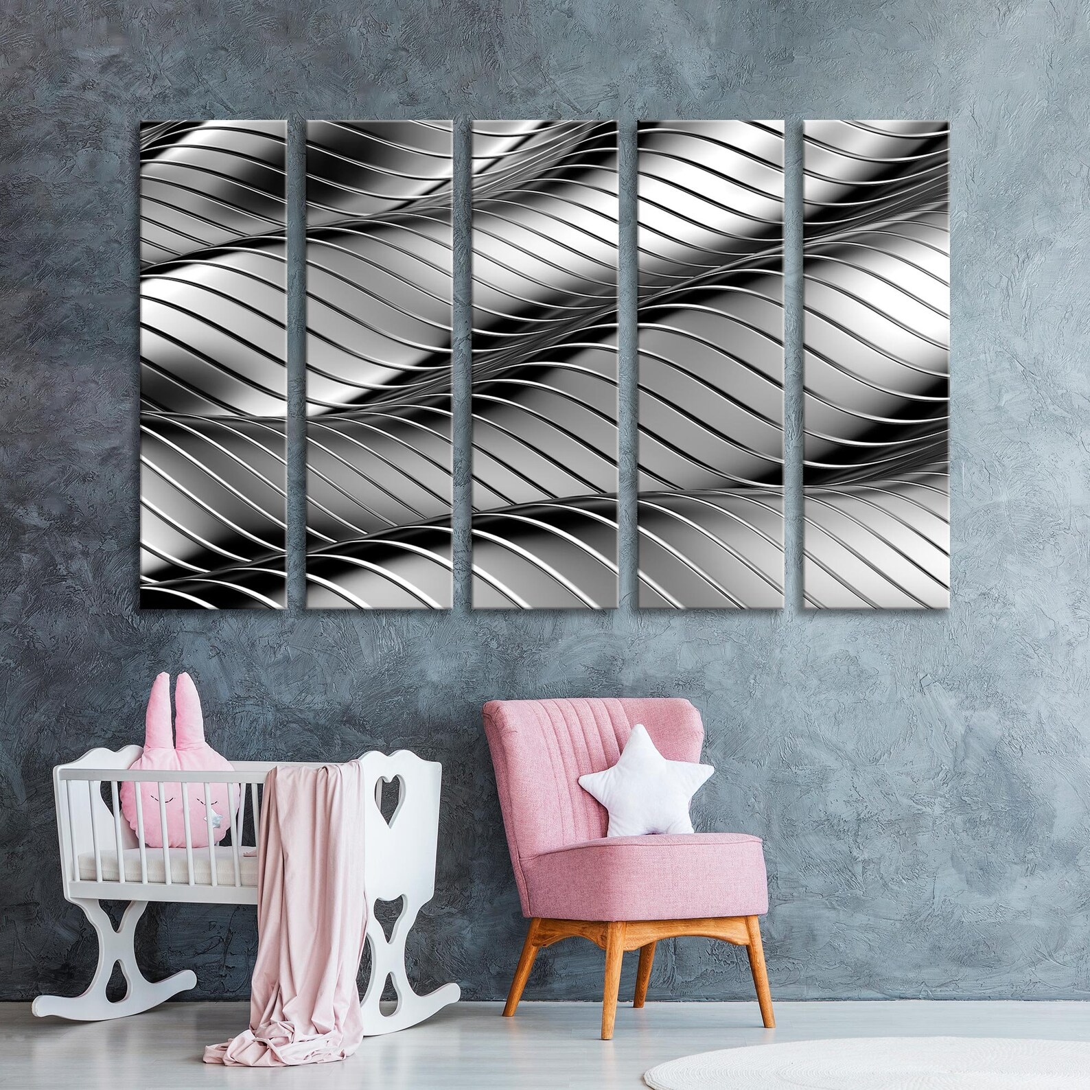 Metal Decor Print Abstract Canvas Art Metal Background Wall Etsy