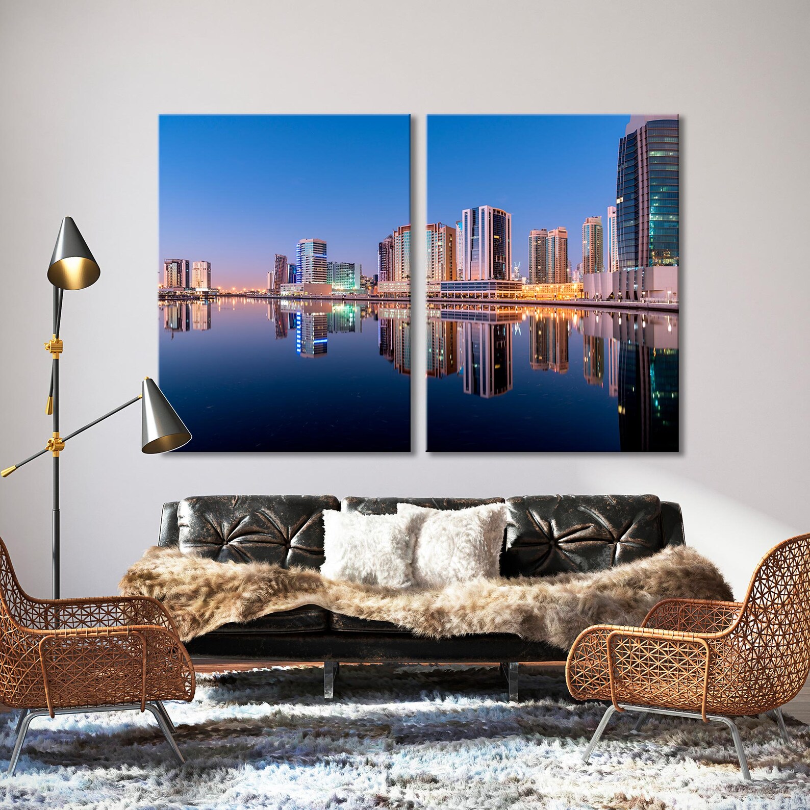 Dubai Canvas Art Buildings Wall Art Architecture Wall Art Etsy