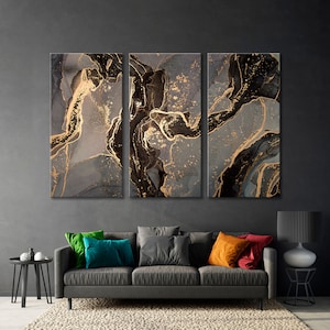 Abstraction Canvas Print Art, Gray Abstract Print Art, Abstract Marble Wall Art, Marble Decor Print, Abstract Canvas Art, Abstract Wall Art