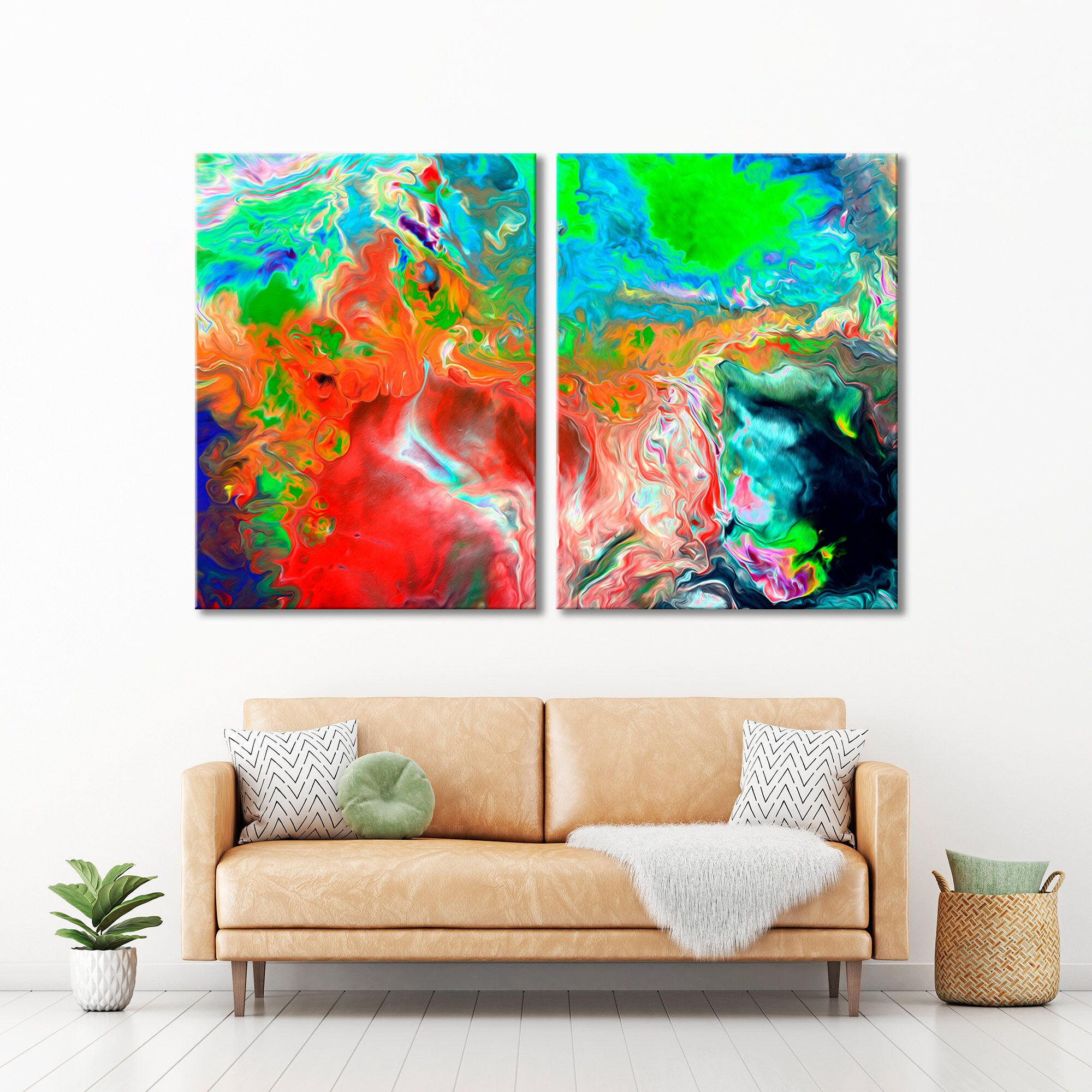 Watercolor Canvas Print Art Color Canvas Art Multicolored Etsy UK