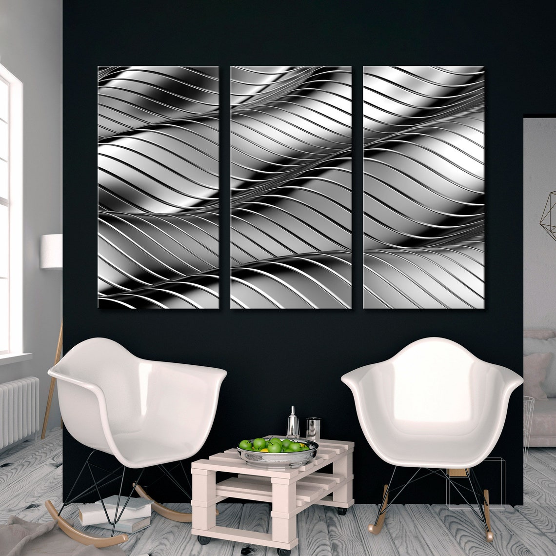 Metal Decor Print Abstract Canvas Art Metal Background Wall Etsy