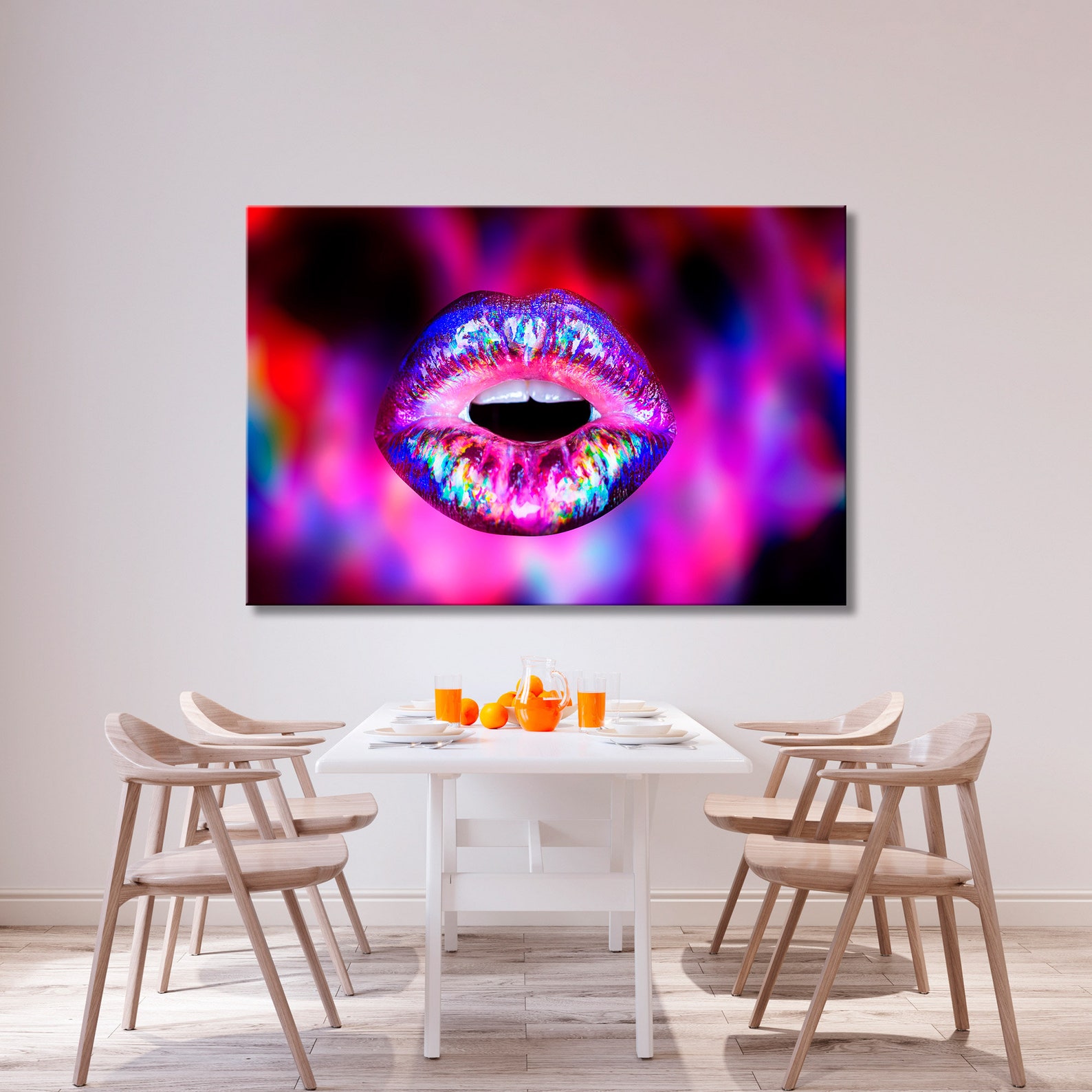 Glamorous Makeup Canvas Art Makeup Wall Art Purple Etsy