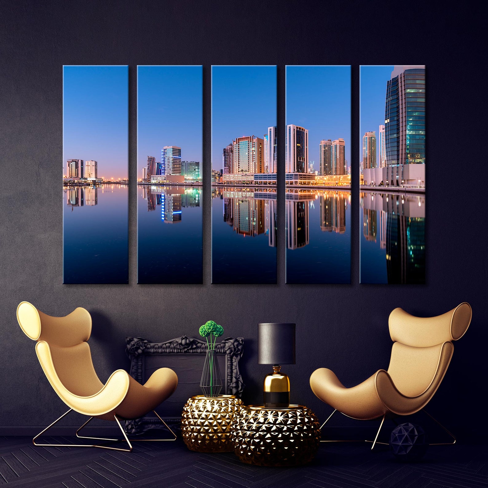Dubai Canvas Art Buildings Wall Art Architecture Wall Art Etsy