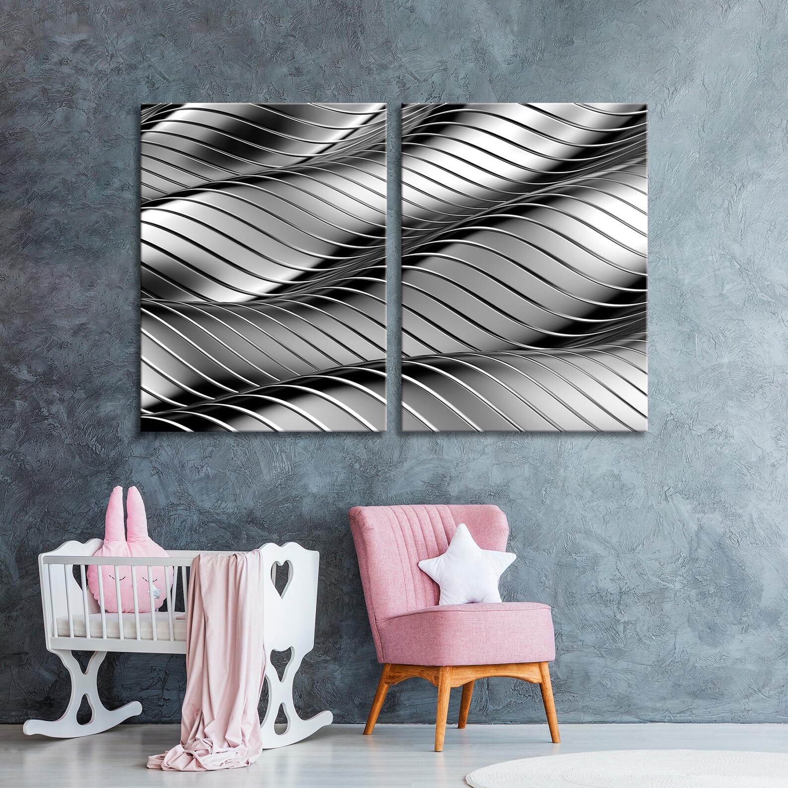 Metal Decor Print Abstract Canvas Art Metal Background Wall Etsy