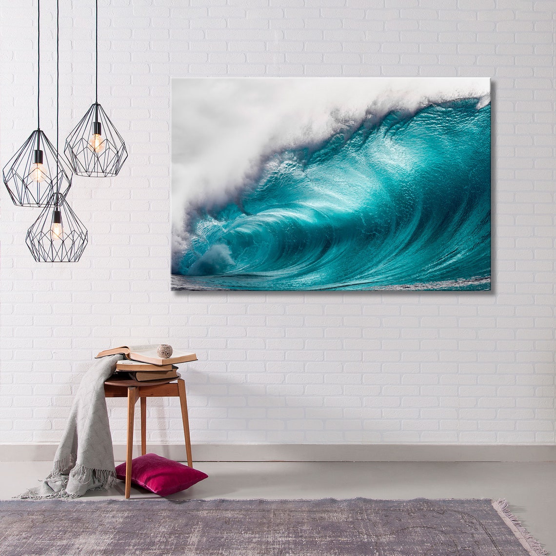 Storm Wall Art Blue Water Wall Art Ocean Wall Art Sea Etsy