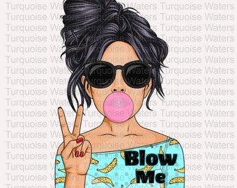 Blow Me PNG l Pop Art l Blow Me Bubble l Impresión digital l Descarga instantánea l Sublimación l Tobogán de agua