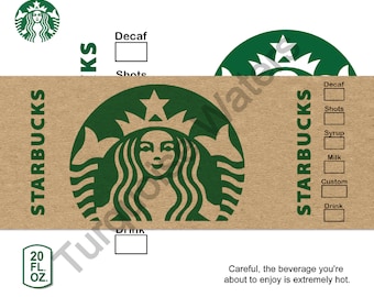 Starbucks Designs 20oz Skinny Straight & Tapered Bundle, plantilla para sublimación, envoltura de vaso completo, descarga digital JPG
