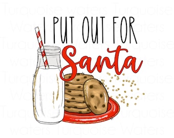 Me puse para Santa l Navidad l Galletas l Leche l Divertido l Sarcasmo l PNG l Descarga instantánea l Archivo digital l Sublimación l Tobogán de agua l